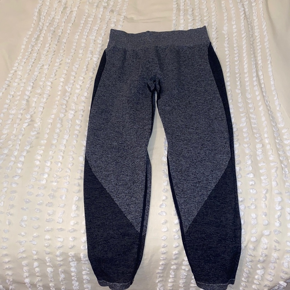 Pink Gray Seamless Leggings